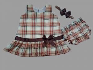 A Line Baby Dress and Brown Color, Roo collection